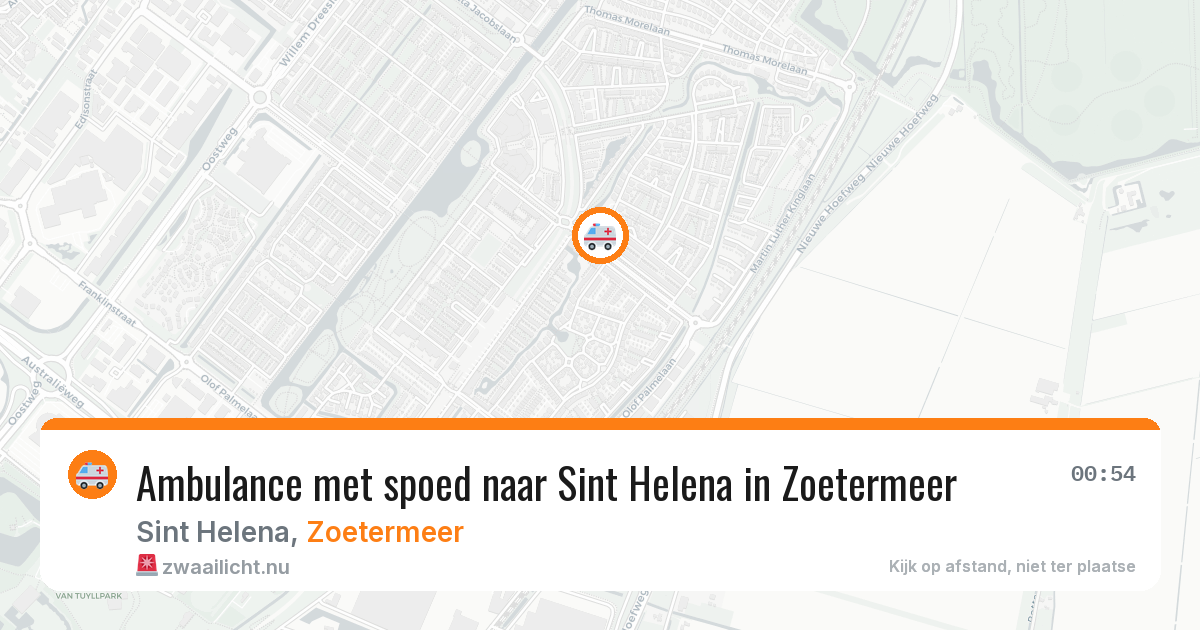 Ambulance met spoed naar Sint Helena in Zoetermeer — 25 jul 2026