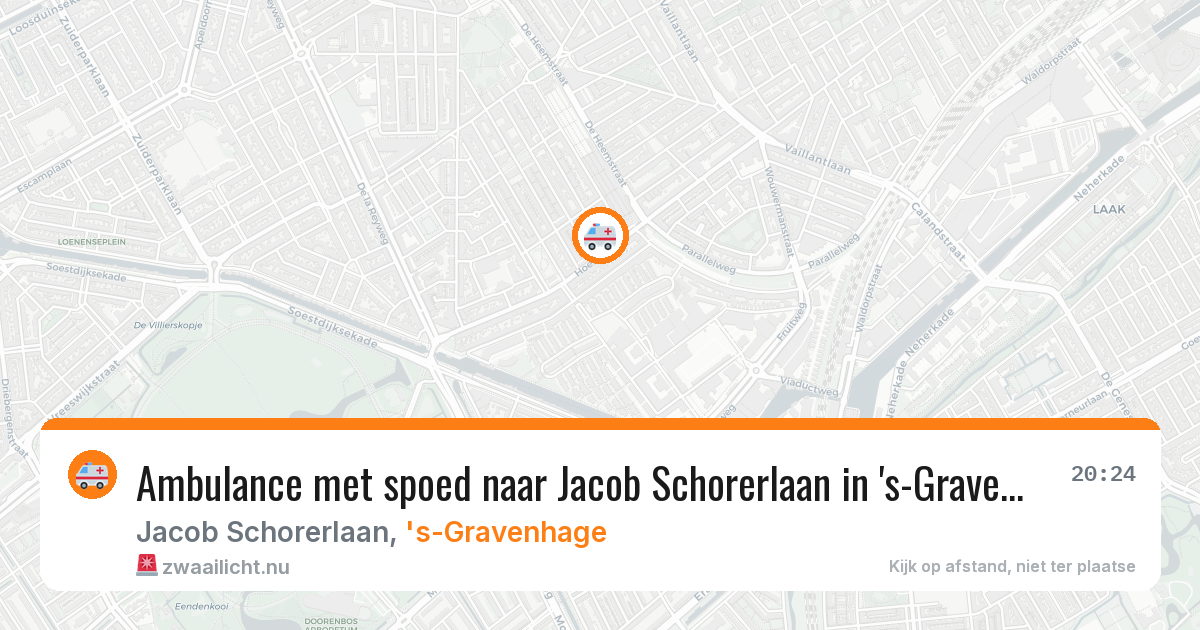 Ambulance met spoed naar Jacob Schorerlaan in 's-Gravenhage — 23 jul 2026