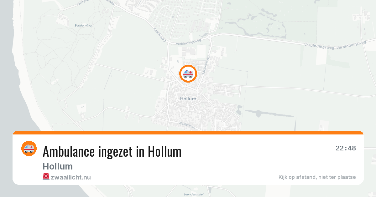 Ambulance ingezet in Hollum — 24 apr 2026 | 🚨 Zwaailicht.nu