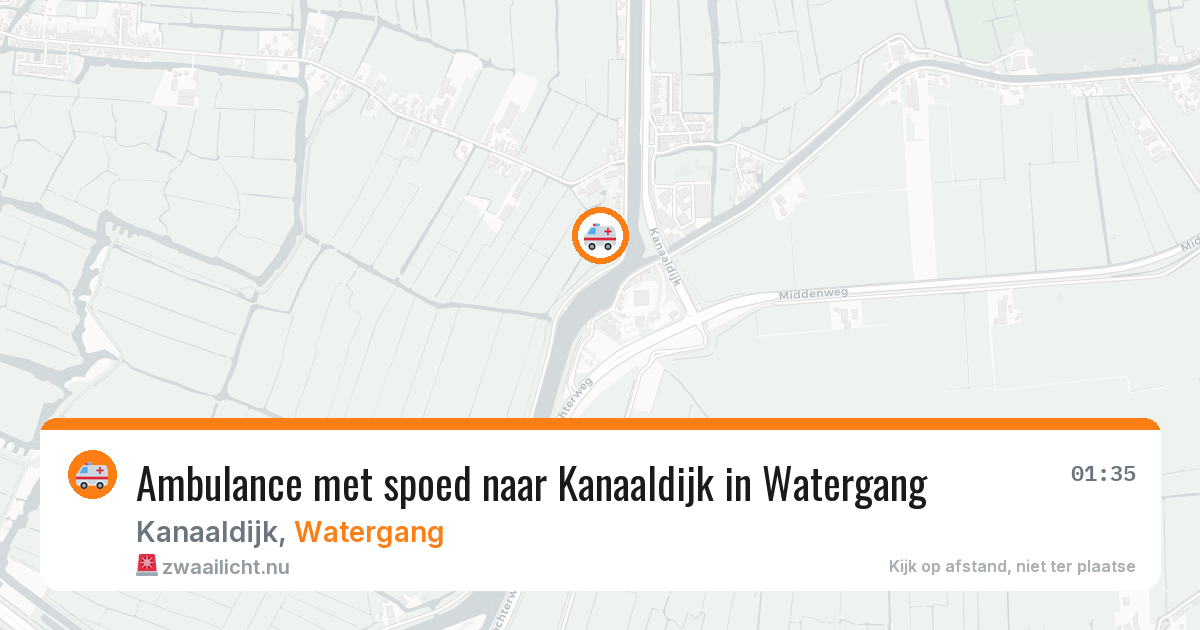 Ambulance met spoed naar Kanaaldijk in Watergang — 1 feb 2026