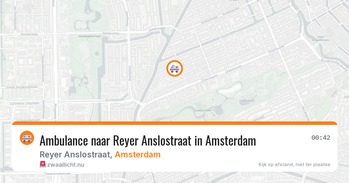 Ambulance naar Reyer Anslostraat in Amsterdam — 24 jul 2026