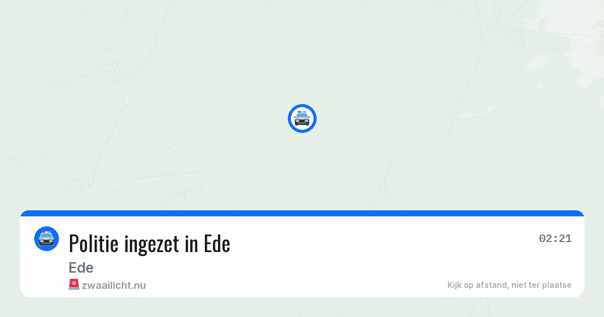 Politie ingezet in Ede — 23 mei 2026 | 🚨 Zwaailicht.nu