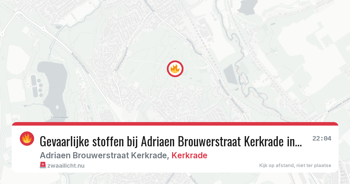 Gevaarlijke stoffen bij Adriaen Brouwerstraat Kerkrade in Kerkrade — 25 jun 2026
