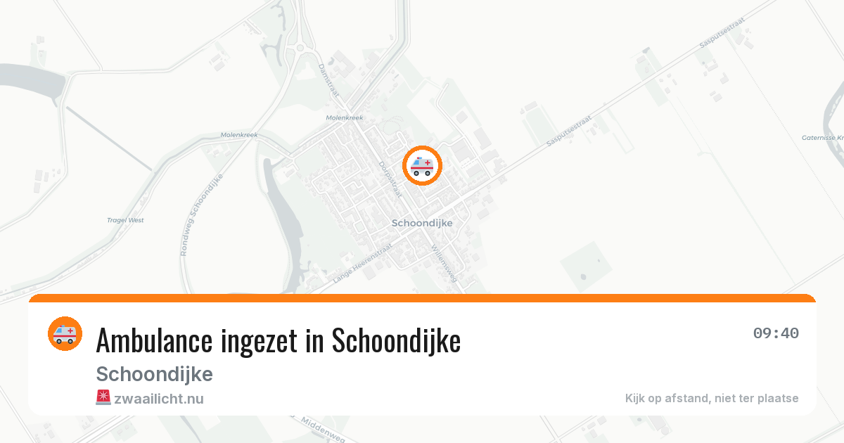 Ambulance ingezet in Schoondijke — 29 apr 2026