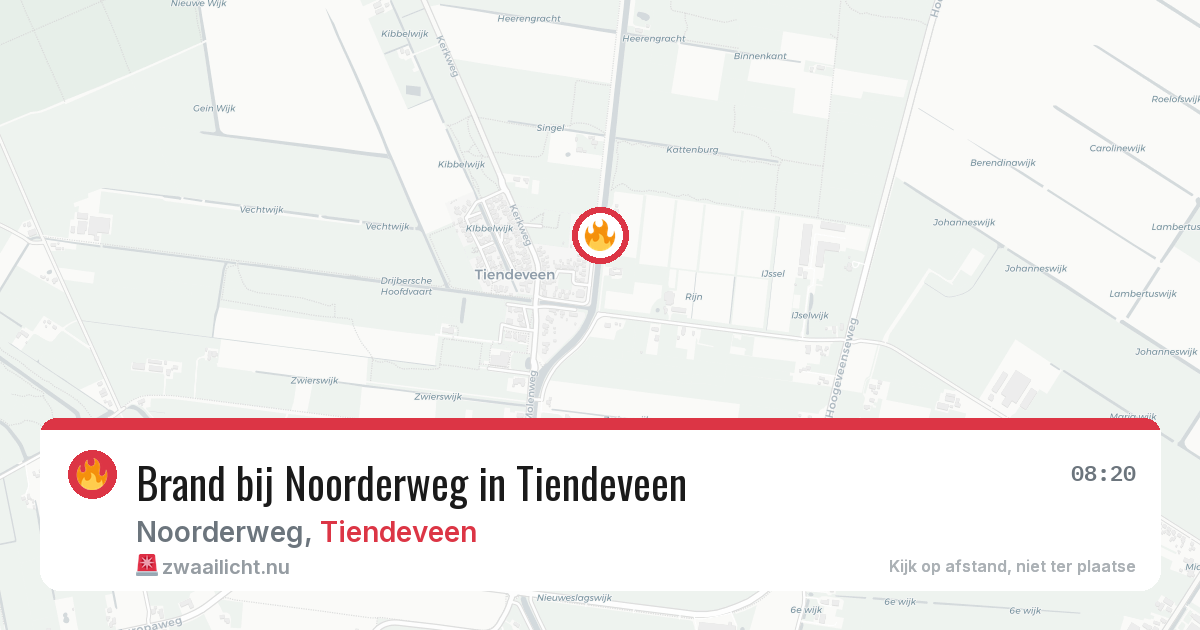 Brand bij Noorderweg in Tiendeveen — 22 jun 2026