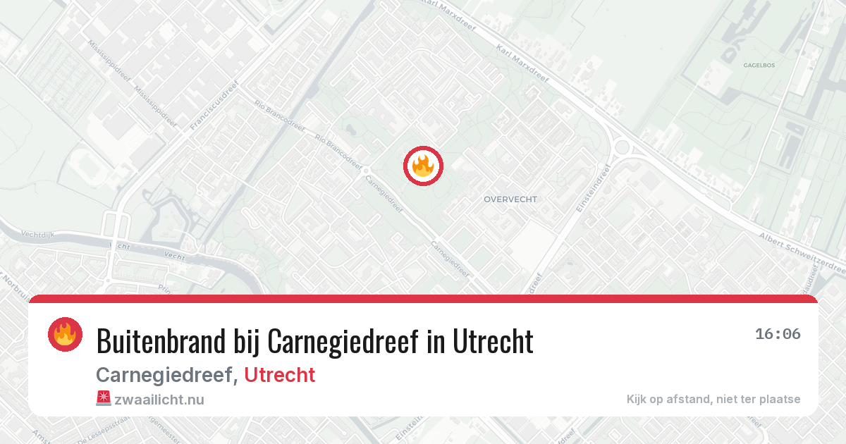 Buitenbrand bij Carnegiedreef in Utrecht — 20 mei 2026