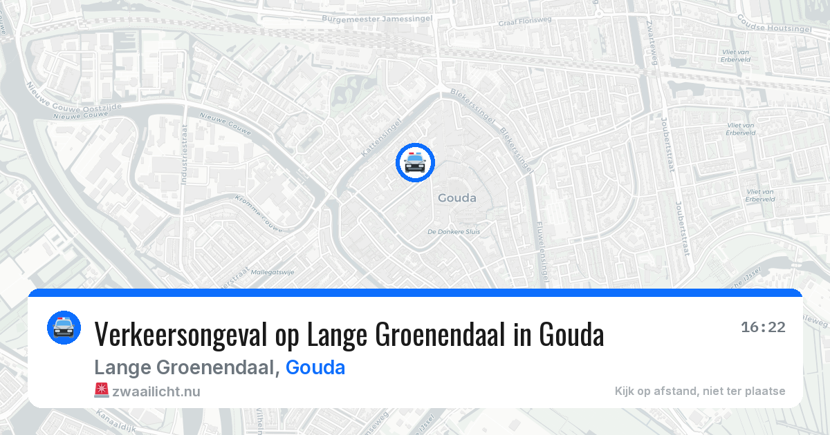 Verkeersongeval op Lange Groenendaal in Gouda — 18 mrt 2026