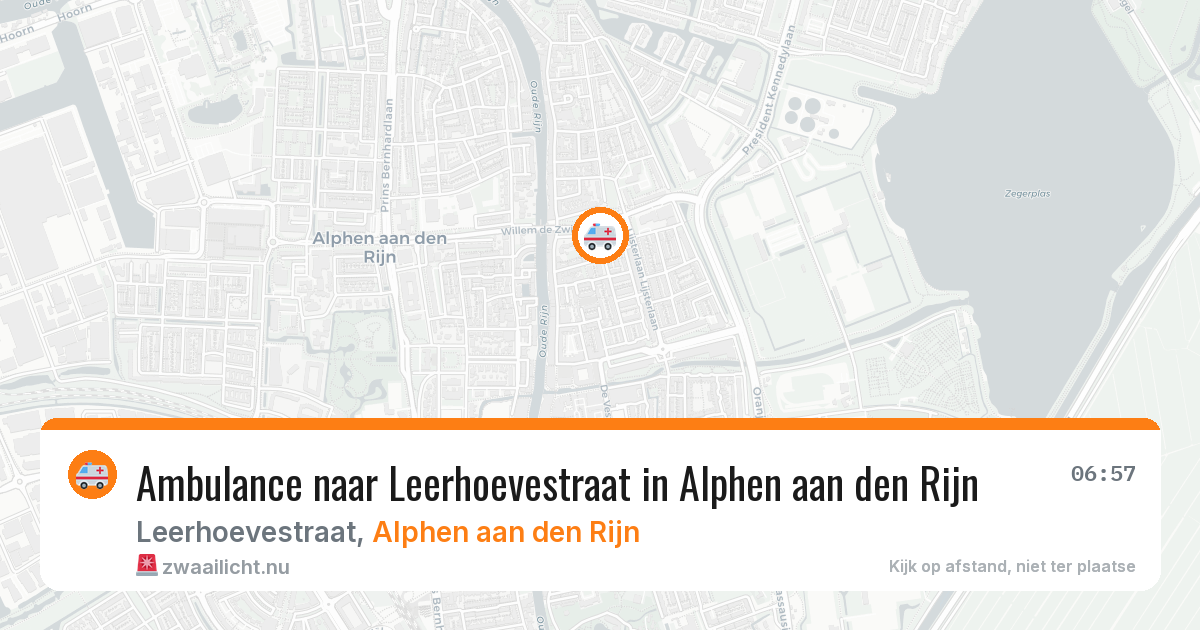 Ambulance naar Leerhoevestraat in Alphen aan den Rijn — 21 jul 2026