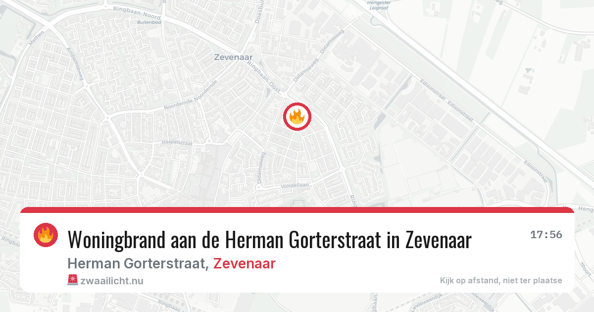 Woningbrand aan de Herman Gorterstraat in Zevenaar — 3 jun 2026