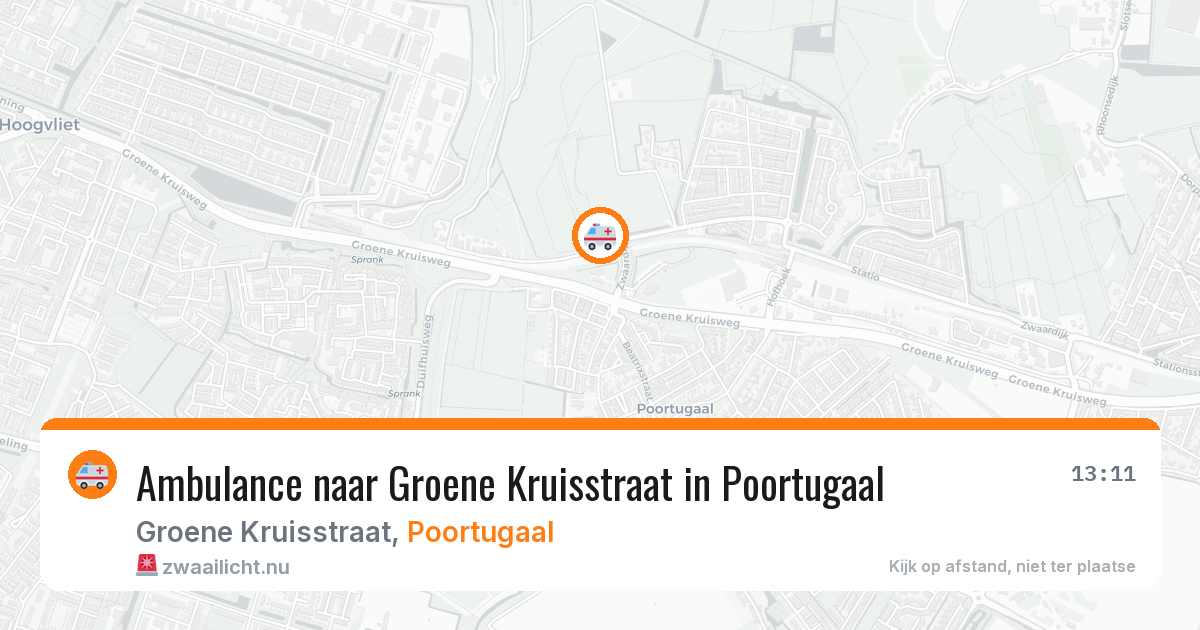 Ambulance naar Groene Kruisstraat in Poortugaal — 16 jul 2026