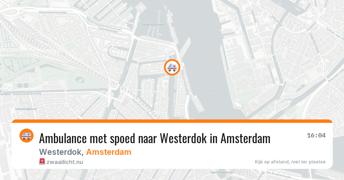Ambulance met spoed naar Westerdok in Amsterdam — 16 mrt 2026