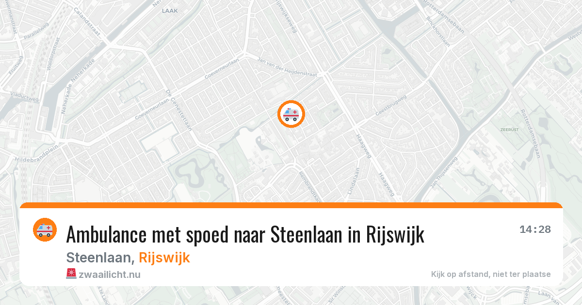 Ambulance met spoed naar Steenlaan in Rijswijk — 8 jun 2026