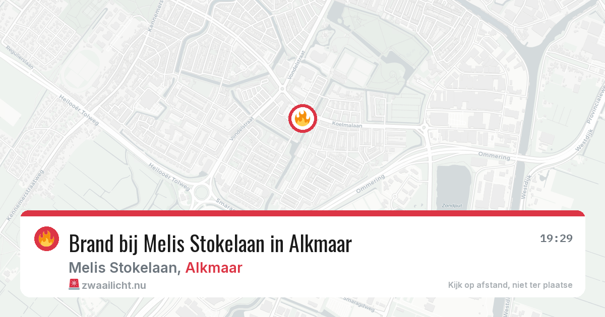 Brand bij Melis Stokelaan in Alkmaar — 16 mei 2026