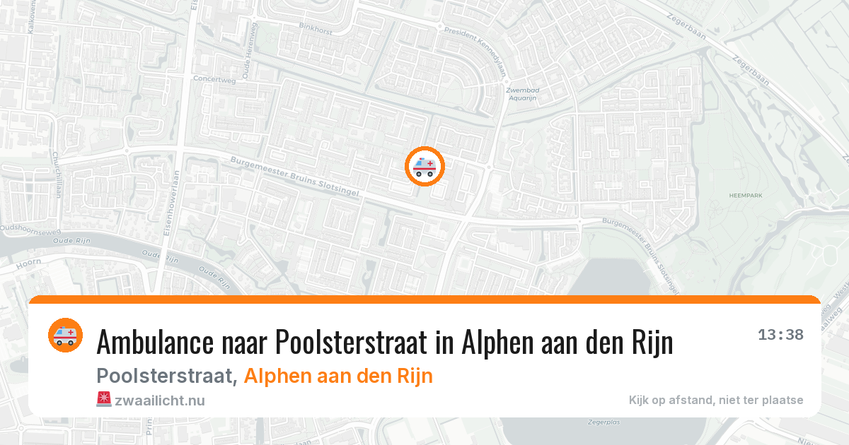 Ambulance naar Poolsterstraat in Alphen aan den Rijn — 16 jul 2026