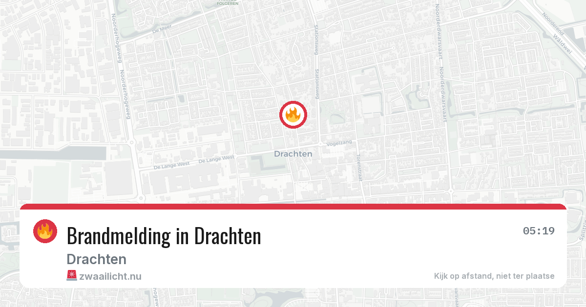 Brandmelding in Drachten — 4 apr 2026