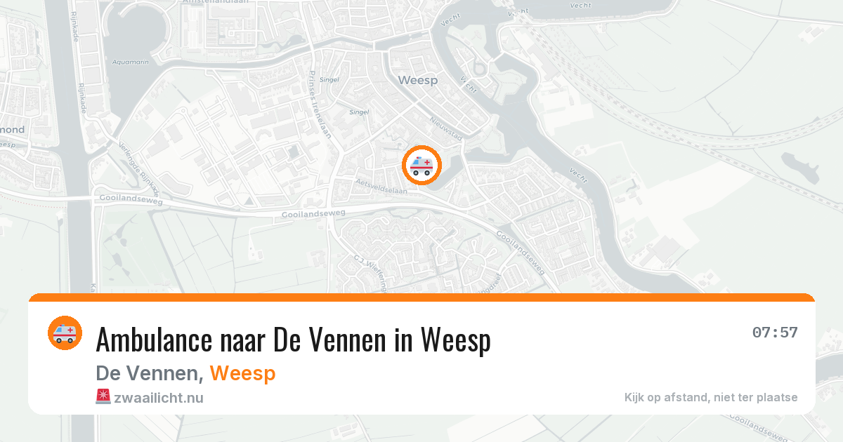 Ambulance naar De Vennen in Weesp — 22 jul 2026