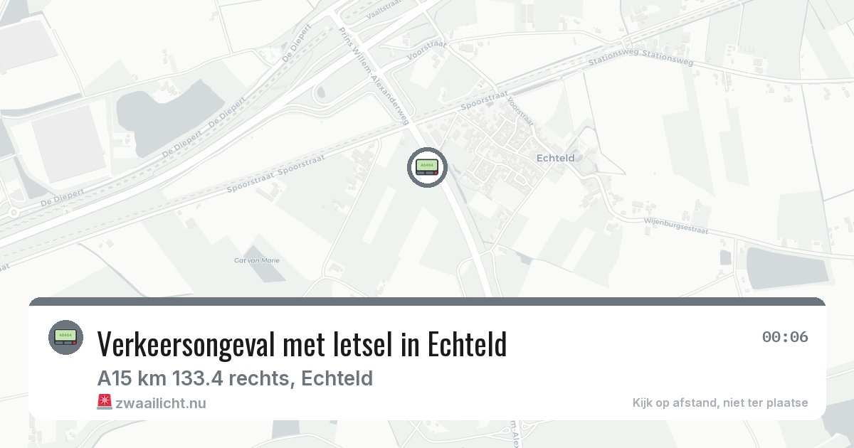 Verkeersongeval met letsel in Echteld — 17 apr 2026