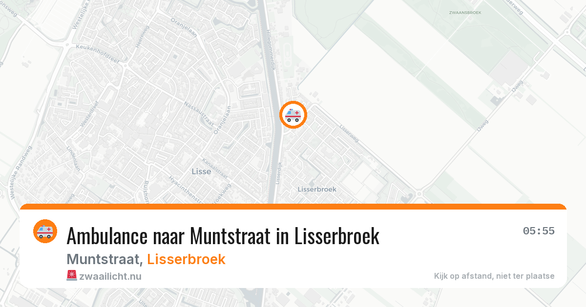 Ambulance naar Muntstraat in Lisserbroek — 25 jul 2026