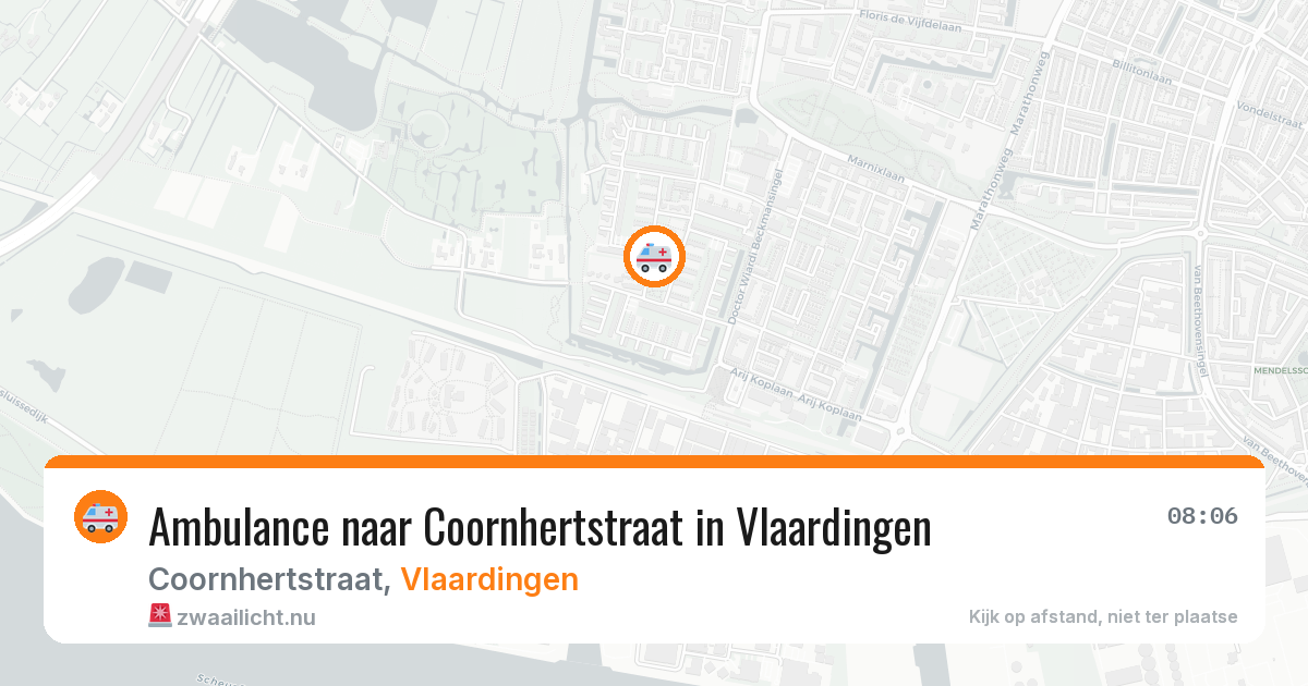 Ambulance naar Coornhertstraat in Vlaardingen — 24 mei 2026