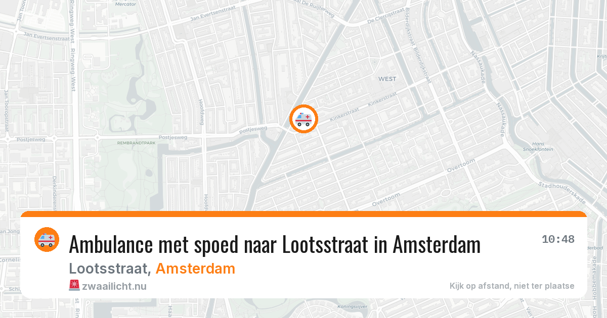 Ambulance met spoed naar Lootsstraat in Amsterdam — 24 jul 2026
