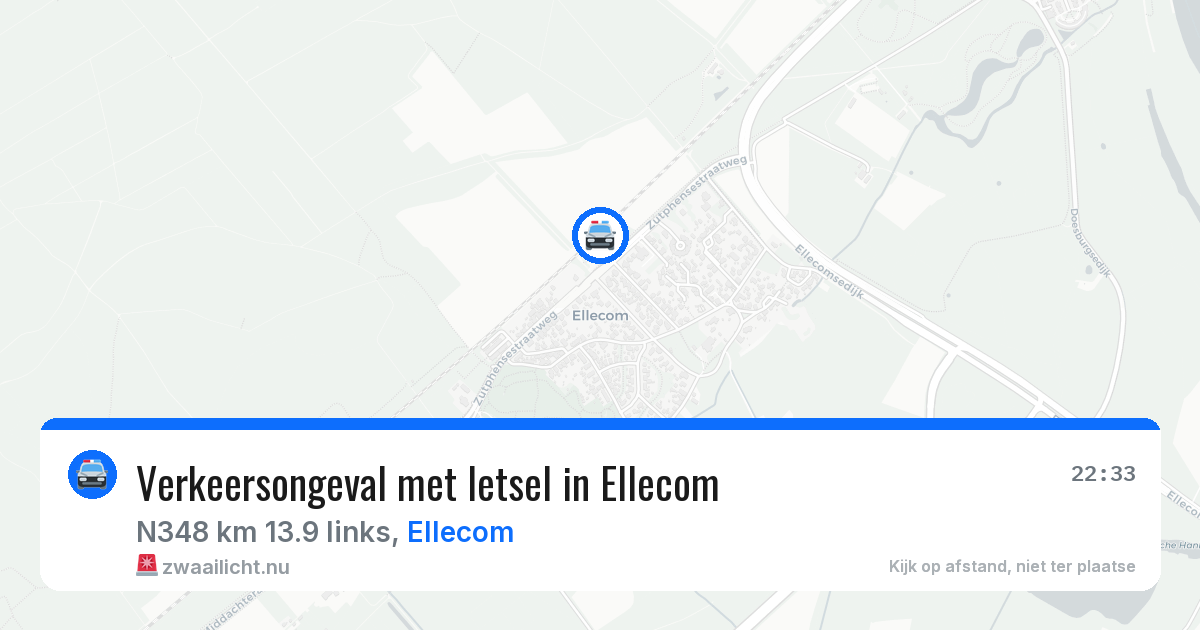 Verkeersongeval met letsel in Ellecom — 21 jan 2026