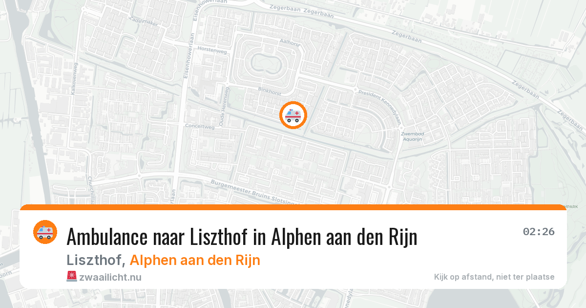 Ambulance naar Liszthof in Alphen aan den Rijn — 25 mrt 2026