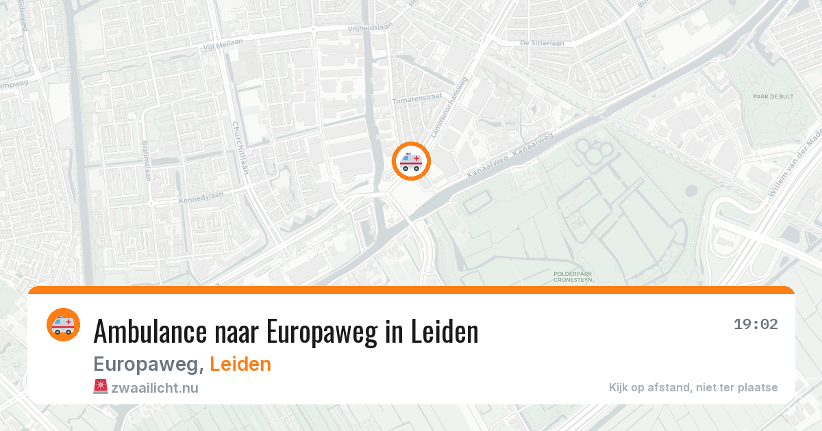 Ambulance naar Europaweg in Leiden — 10 jul 2026