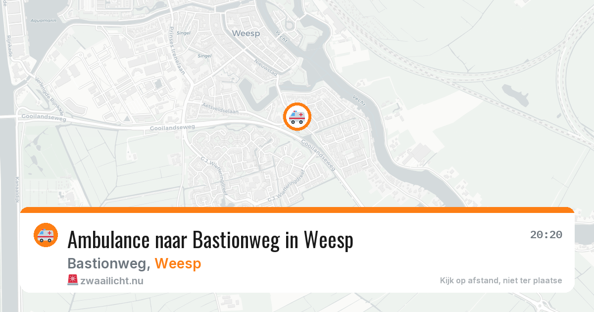 Ambulance naar Bastionweg in Weesp — 24 jul 2026