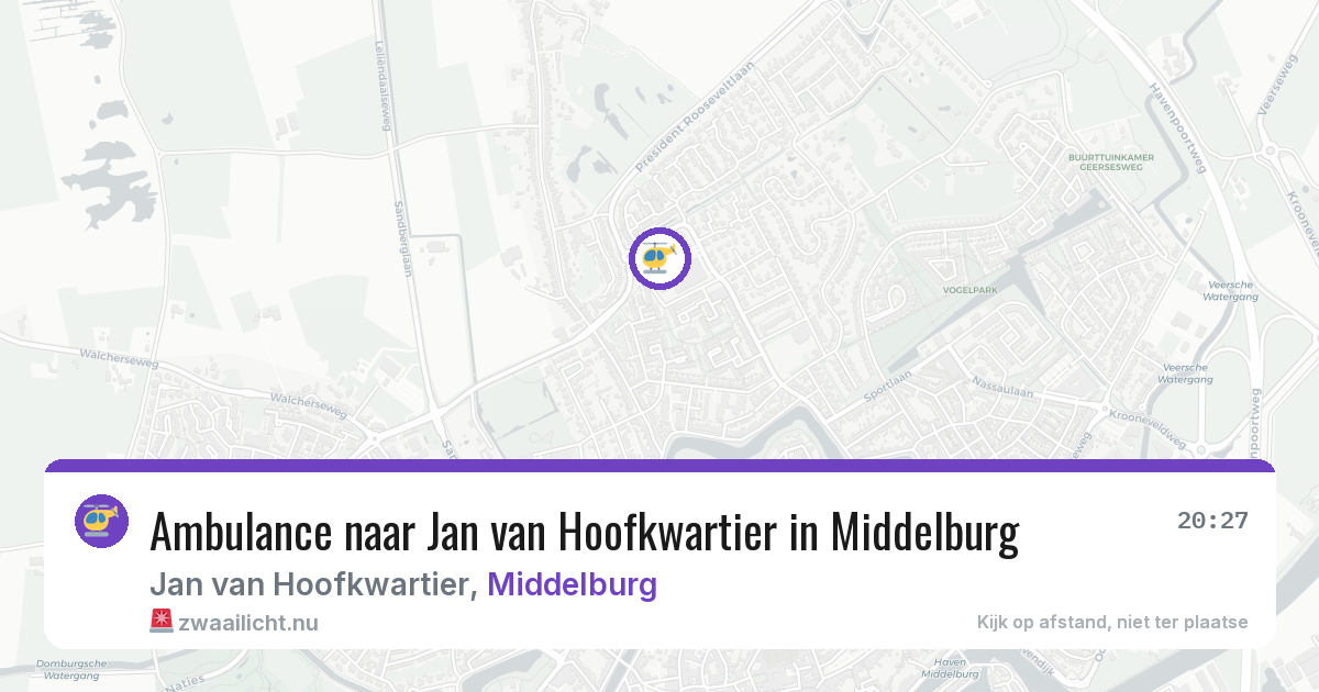 Ambulance naar Jan van Hoofkwartier in Middelburg — 13 jul 2026