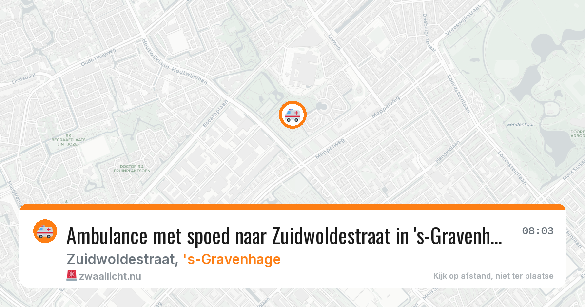 Ambulance met spoed naar Zuidwoldestraat in 's-Gravenhage — 11 jul 2026