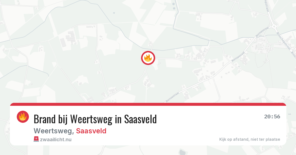 Brand bij Weertsweg in Saasveld — 10 jul 2026