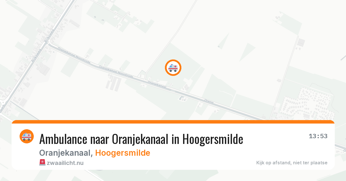 Ambulance naar Oranjekanaal in Hoogersmilde — 22 mrt 2026