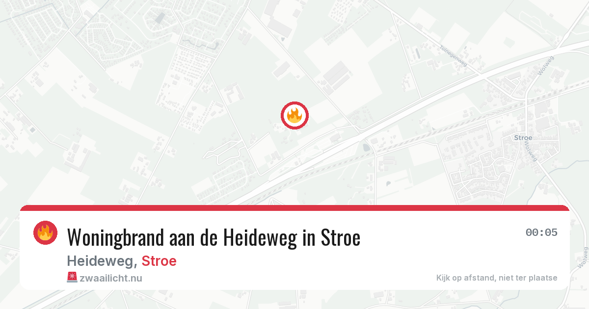 Woningbrand aan de Heideweg in Stroe — 11 mrt 2026