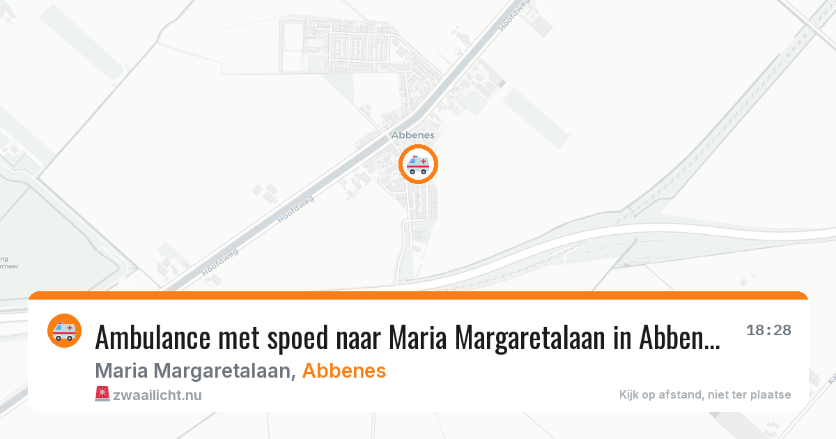 Ambulance met spoed naar Maria Margaretalaan in Abbenes — 26 mrt 2026