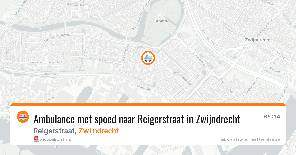 Ambulance met spoed naar Reigerstraat in Zwijndrecht — 18 mrt 2026