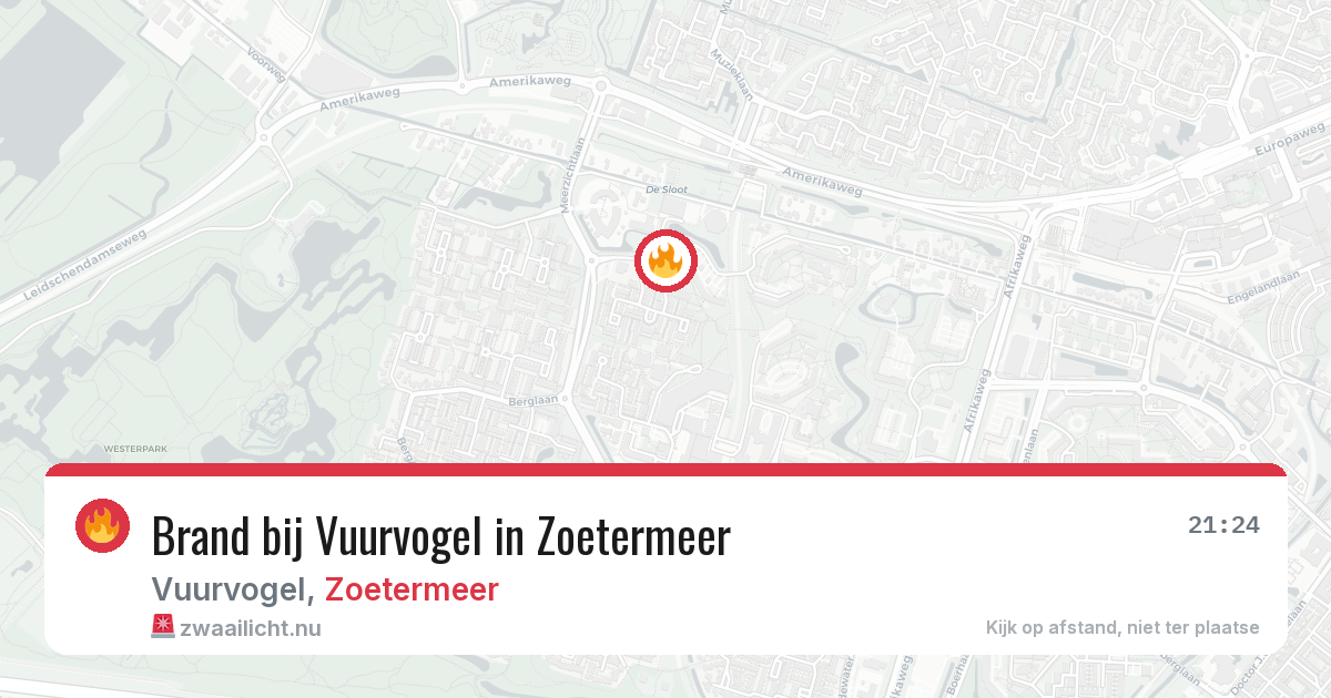 Brand bij Vuurvogel in Zoetermeer — 11 jul 2026