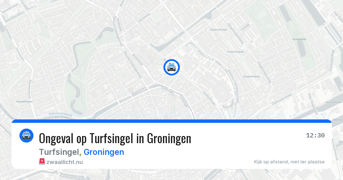 Ongeval op Turfsingel in Groningen — 8 apr 2026