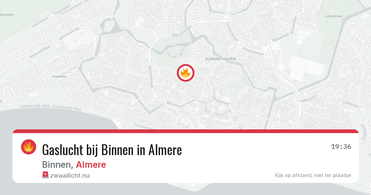 Gaslucht bij Binnen in Almere — 5 jun 2026