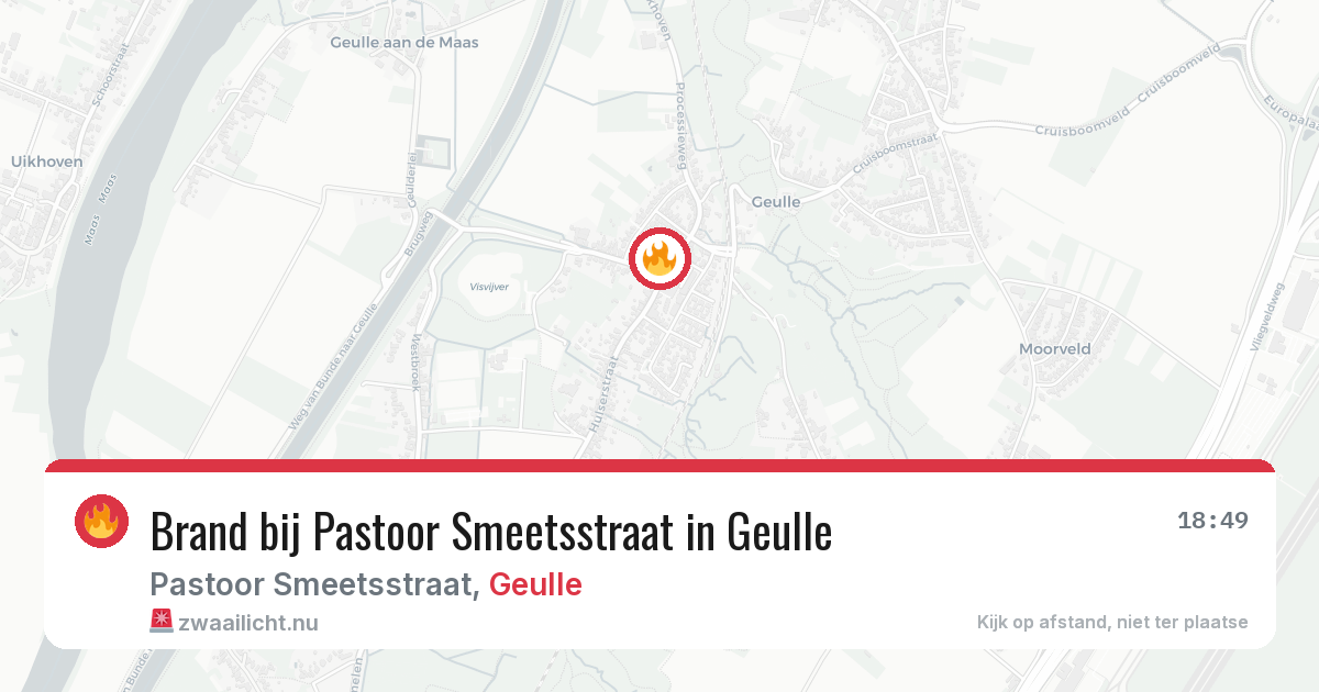 Brand bij Pastoor Smeetsstraat in Geulle — 9 jul 2026