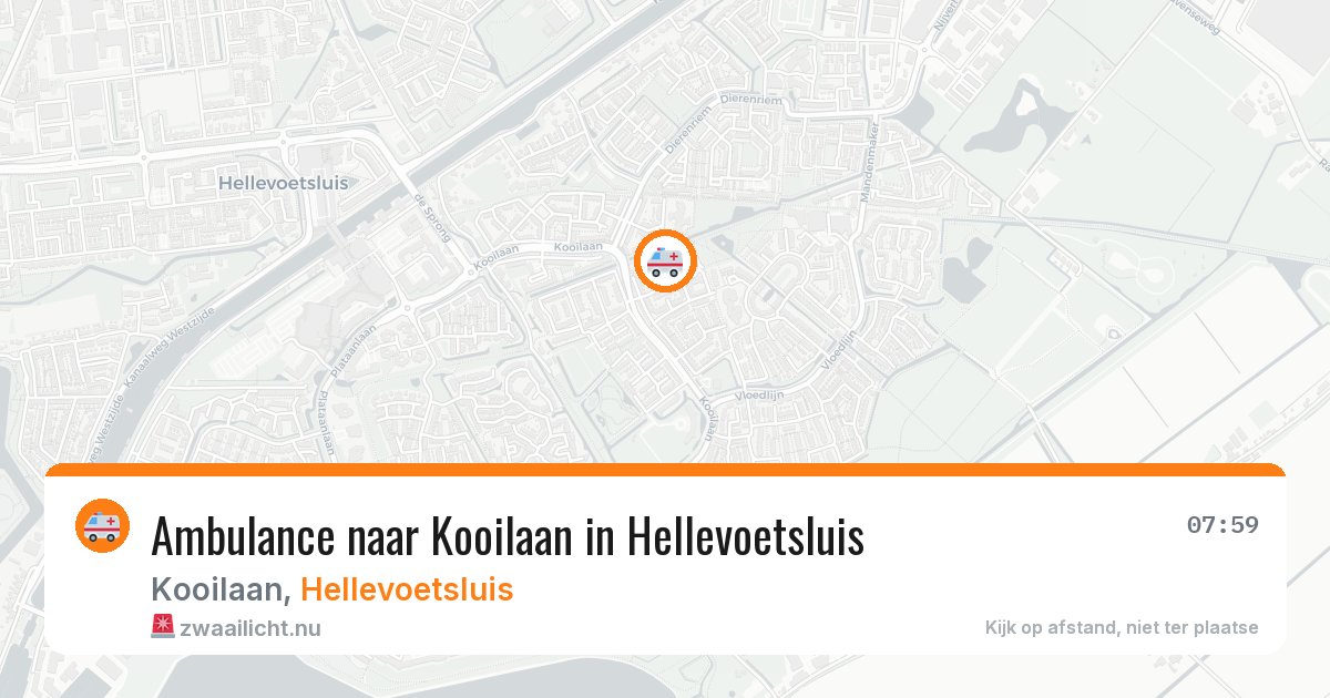 Ambulance naar Kooilaan in Hellevoetsluis — 19 mei 2026