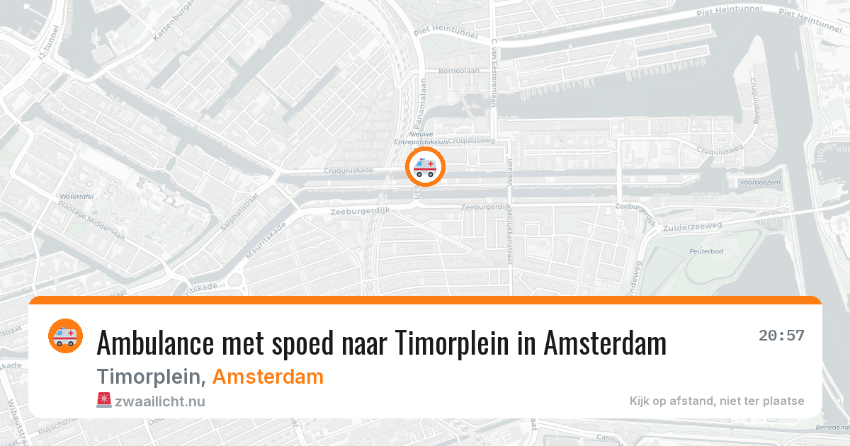 Ambulance met spoed naar Timorplein in Amsterdam — 24 mrt 2026