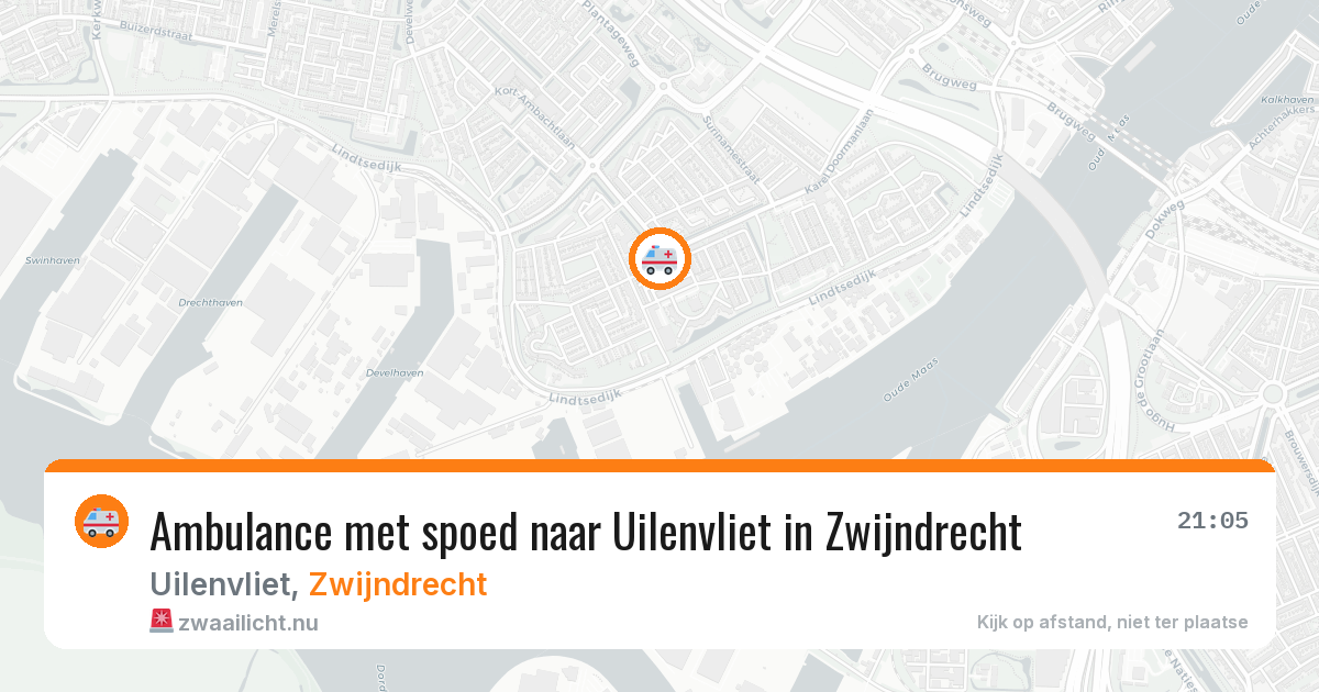 Ambulance met spoed naar Uilenvliet in Zwijndrecht — 11 jul 2026