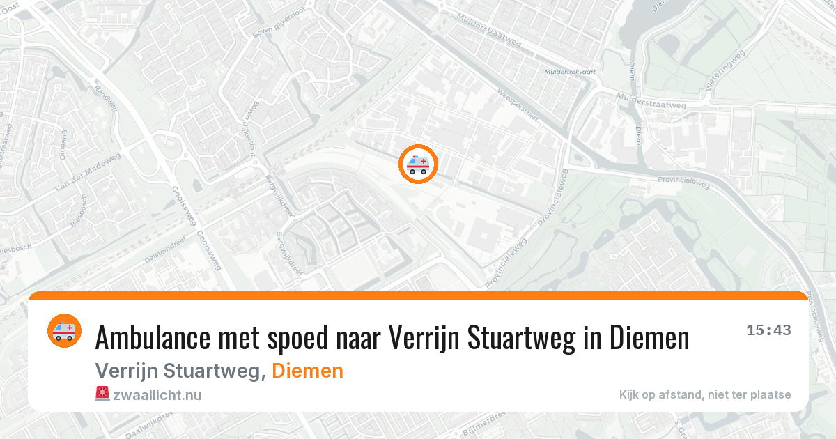 Ambulance met spoed naar Verrijn Stuartweg in Diemen — 14 mei 2026