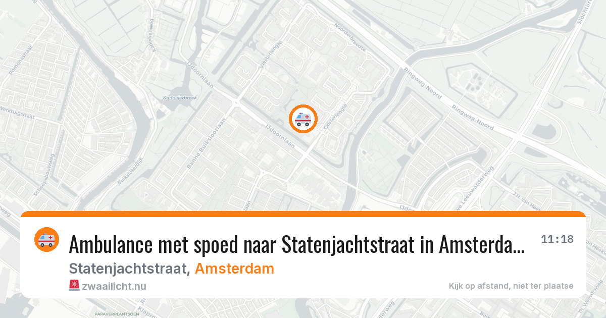 Ambulance met spoed naar Statenjachtstraat in Amsterdam — 28 mei 2026