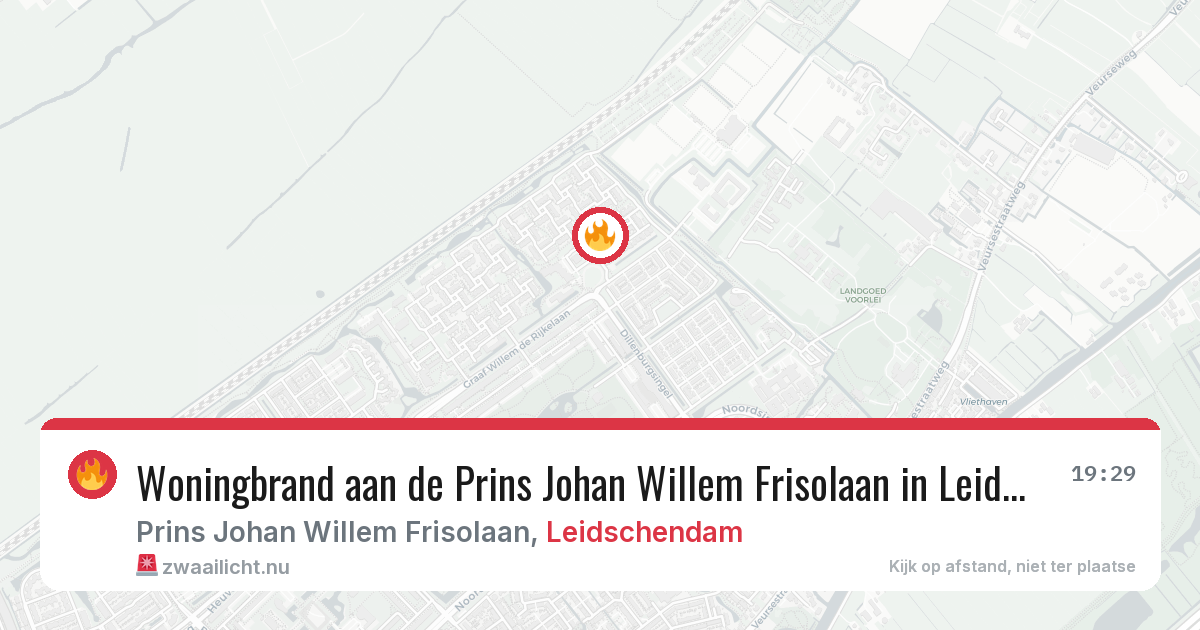 Woningbrand aan de Prins Johan Willem Frisolaan in Leidschendam — 21 apr 2026