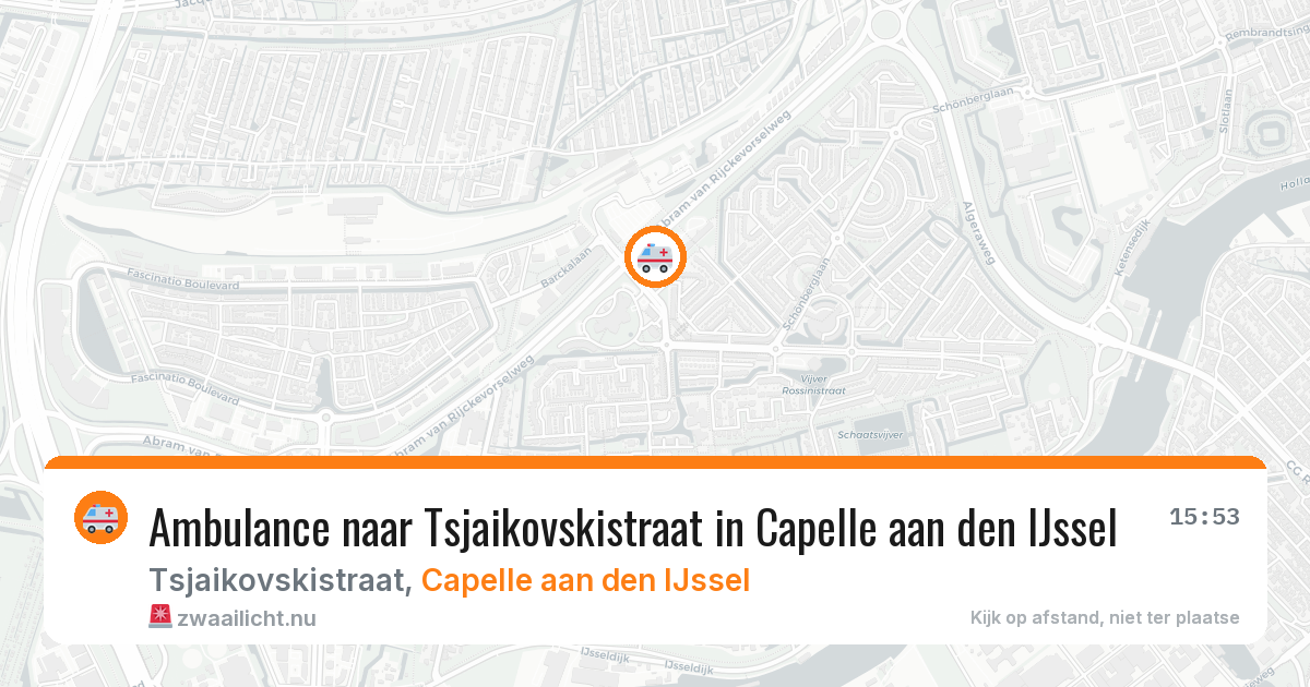 Ambulance naar Tsjaikovskistraat in Capelle aan den IJssel — 16 jul 2026