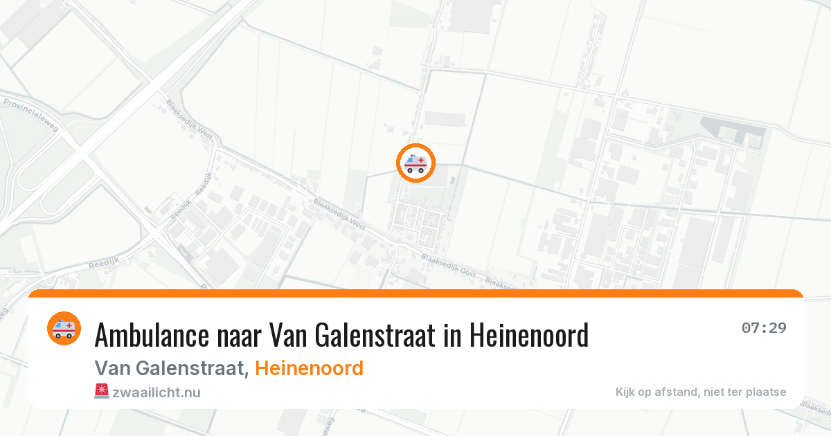 Ambulance naar Van Galenstraat in Heinenoord — 23 mrt 2026