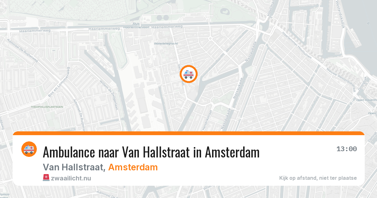 Ambulance naar Van Hallstraat in Amsterdam — 29 mrt 2026