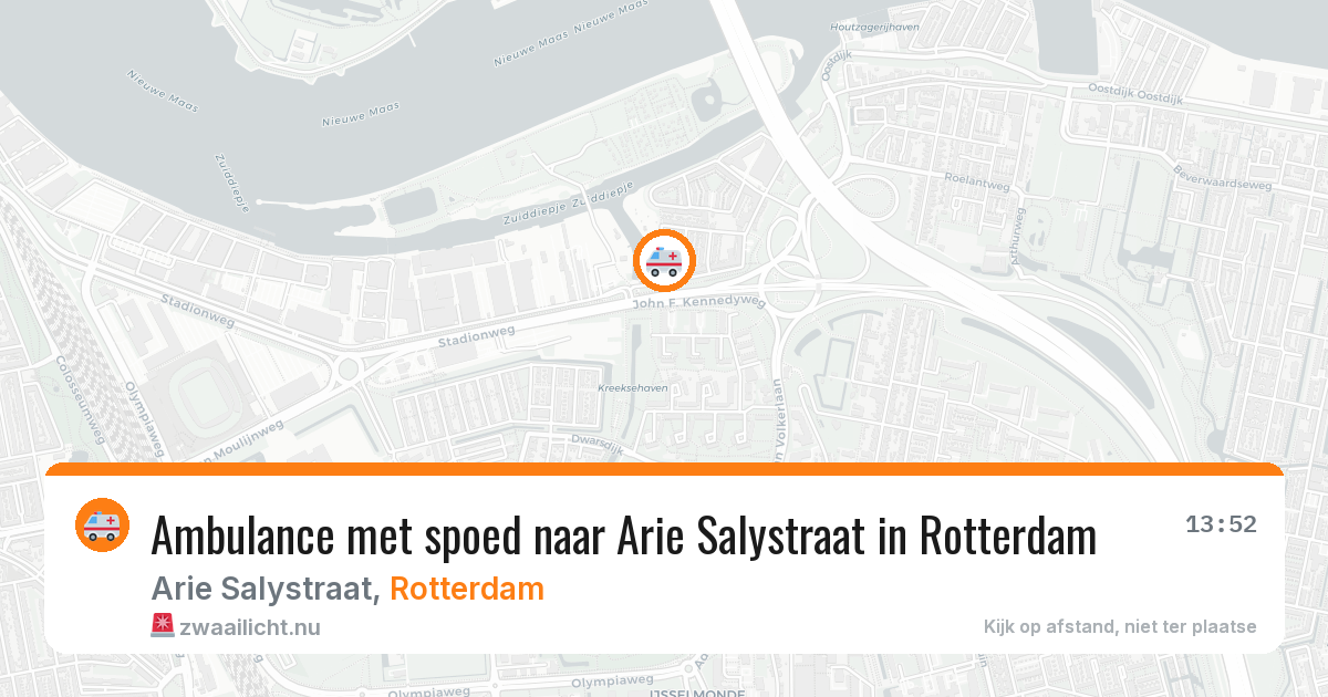 Ambulance met spoed naar Arie Salystraat in Rotterdam — 1 jun 2026