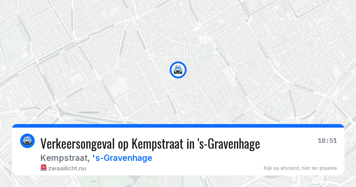 Verkeersongeval op Kempstraat in 's-Gravenhage — 19 mrt 2026
